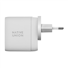 Native Union Fast GaN cargador dual USB-C 67W PD blanco