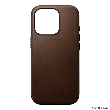 Nomad Modern Leather Case iPhone 16 Pro marrón