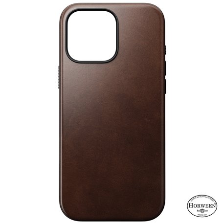 Nomad Modern Horween Leather Case iPhone 16 Pro Max marrón