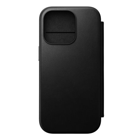 Nomad Modern Leather Folio iPhone 16 Pro negro