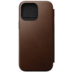 Nomad Modern Leather Folio iPhone 16 Pro Max marrón