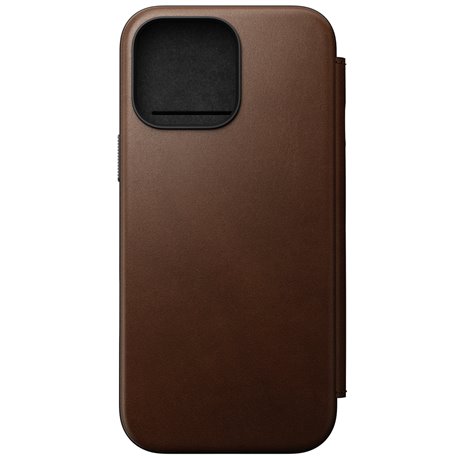 Nomad Modern Leather Folio iPhone 16 Pro Max marrón