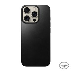 Nomad Horween Magnetic Leather Back iPhone 16 Pro negro