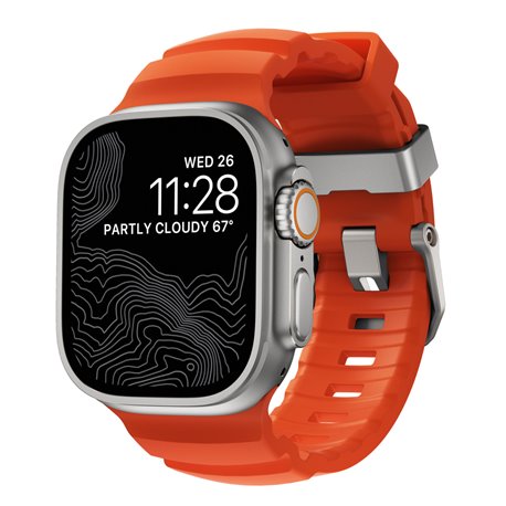 Nomad Rocky Point correa Apple Watch 45/49 mm magma